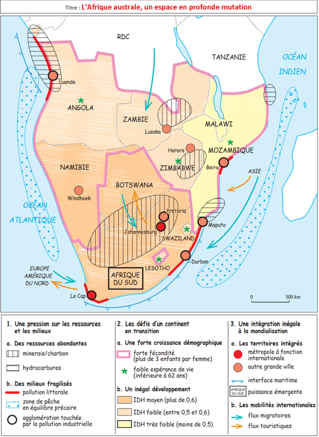 Croquis afrique australe