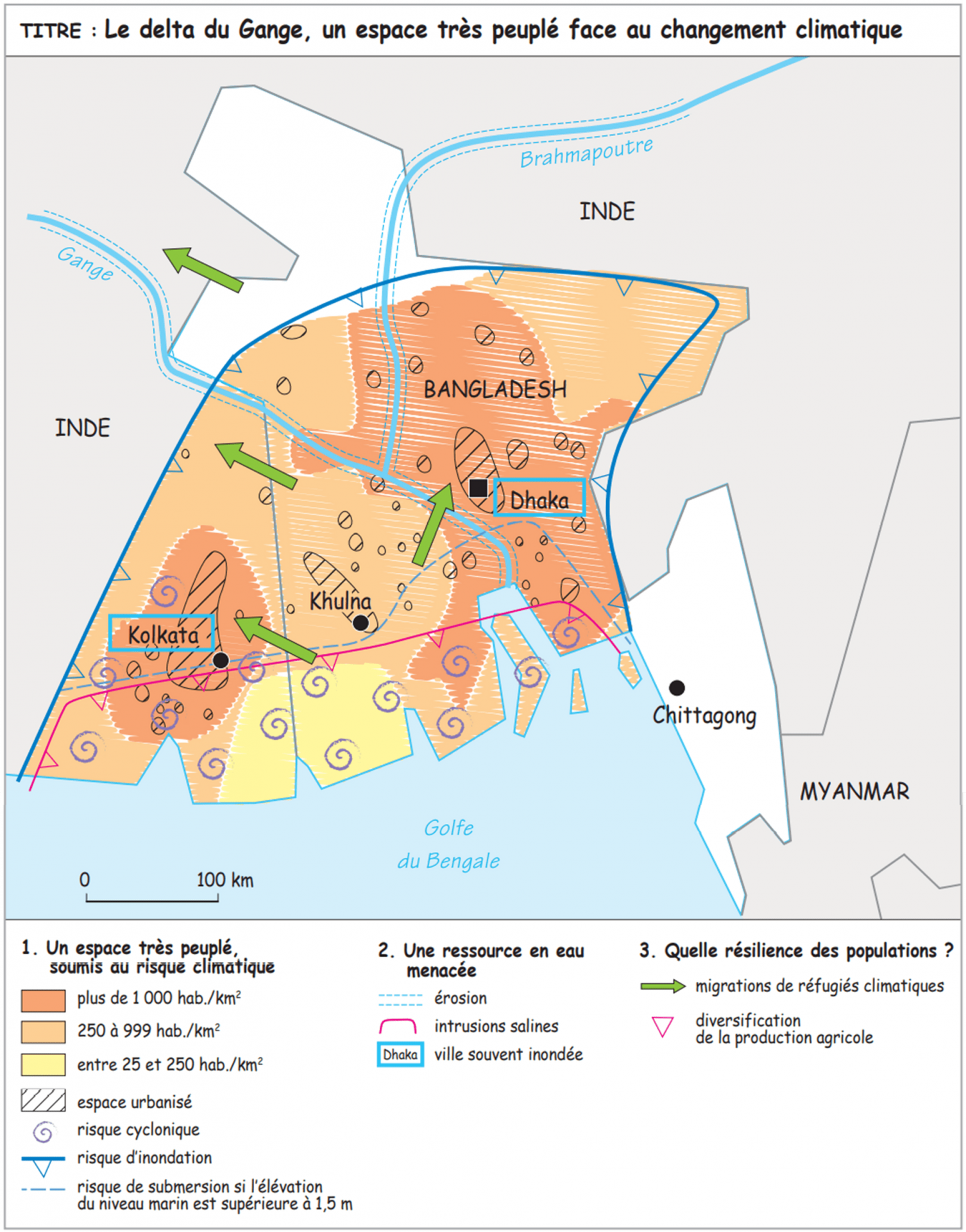 Croquis sur le delta du gange 2022