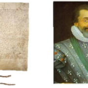 Situez dans le temps l'édit de Nantes : loi royale de tolérance signée par Henri IV, où il reconnaît la liberté de culte aux protestants. Cet édit mit fin aux guerres civiles religieuses qui ont ravagé le royaume de France.