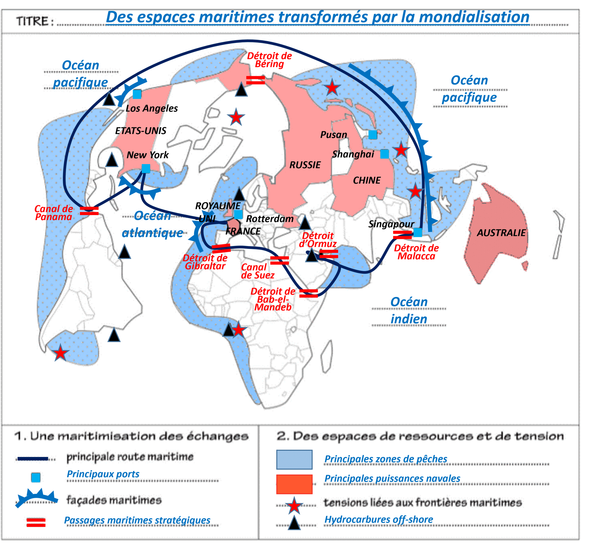 Planisphere mers et oceans site