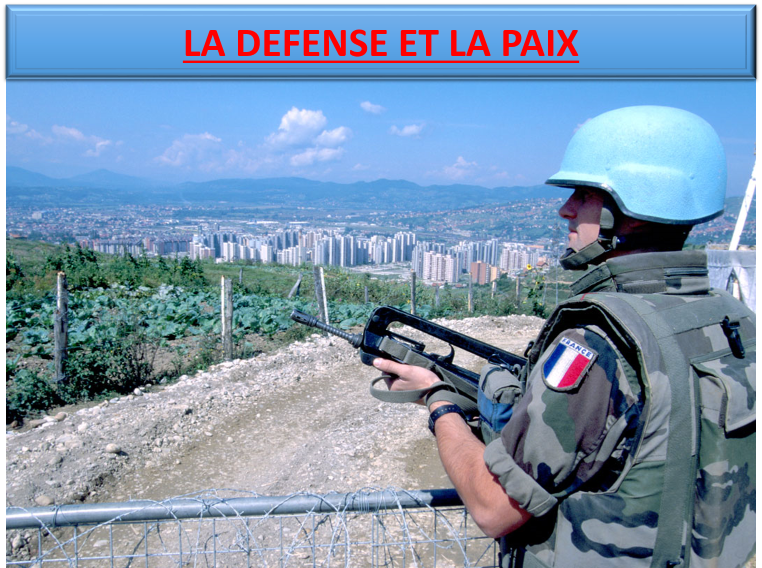 Titre la defense et la paix