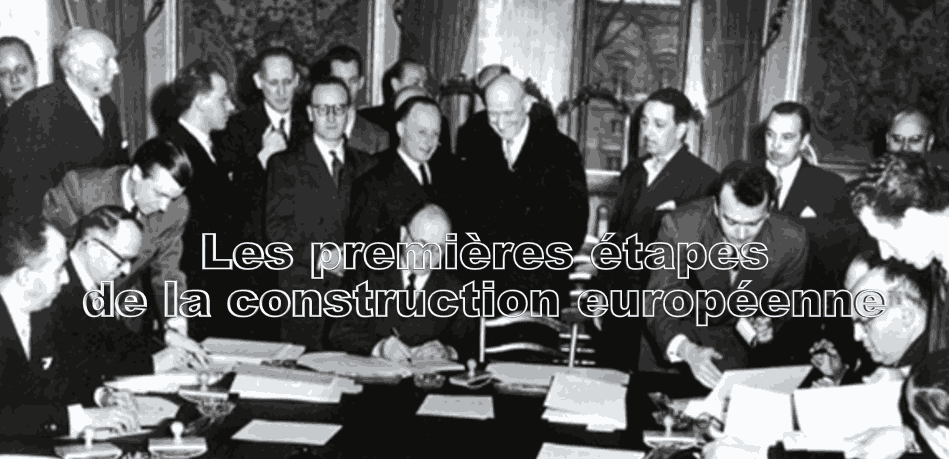 Titre les premieres etapes de la construction euro
